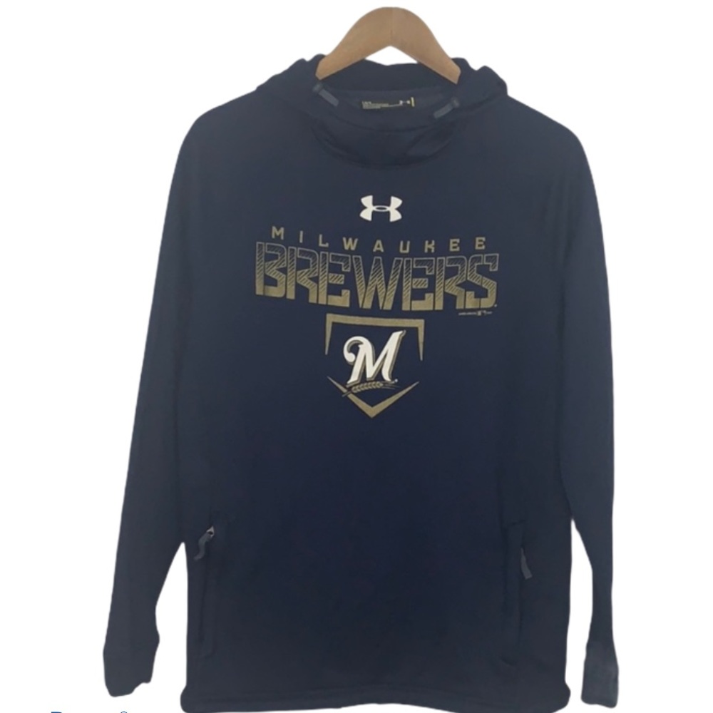U.A. Milwaukee Brewers Cold Gear Hoodie Sz L